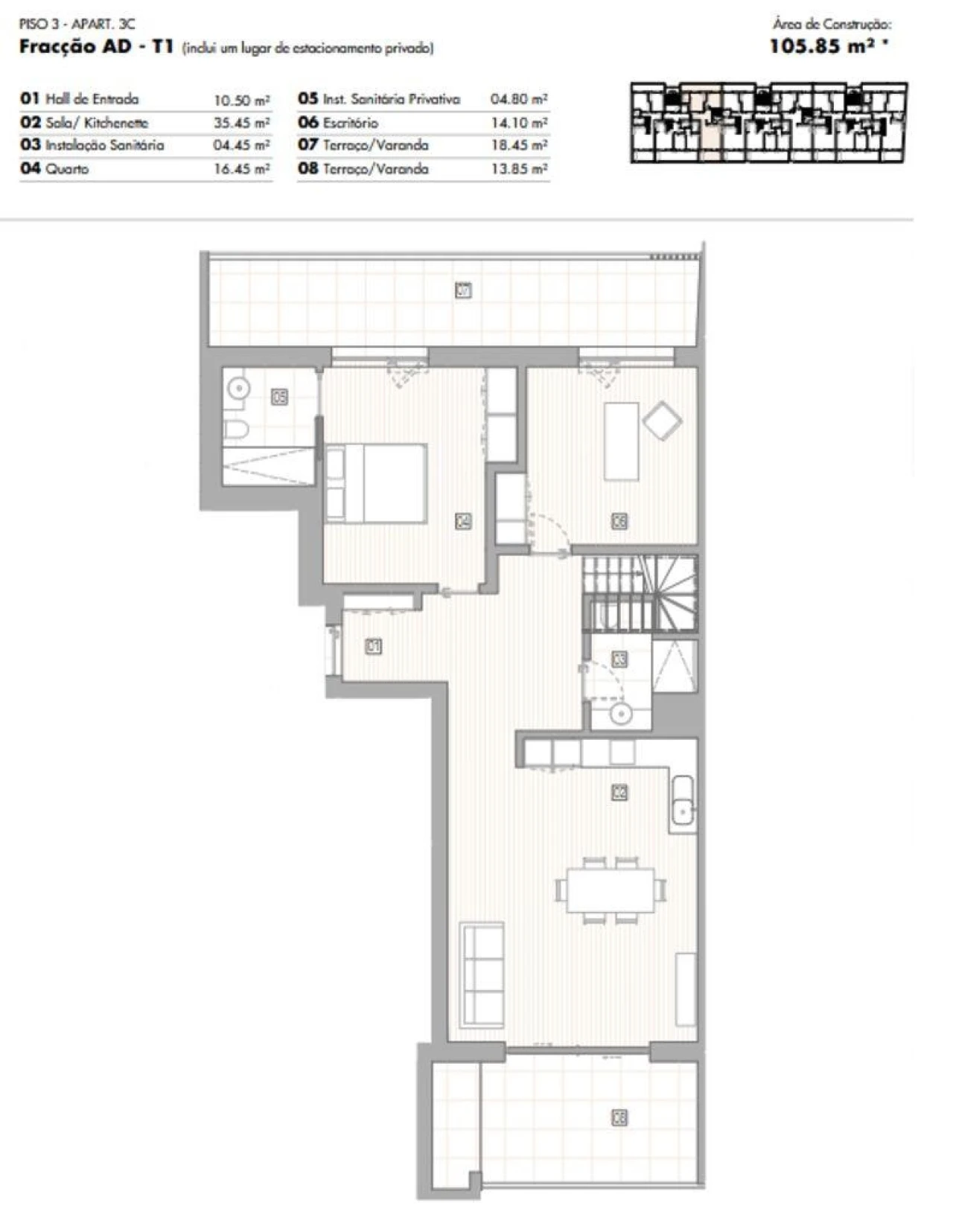Apartamento T2 para Venda em Lagos (São Sebastião e Santa Maria) Foto 12