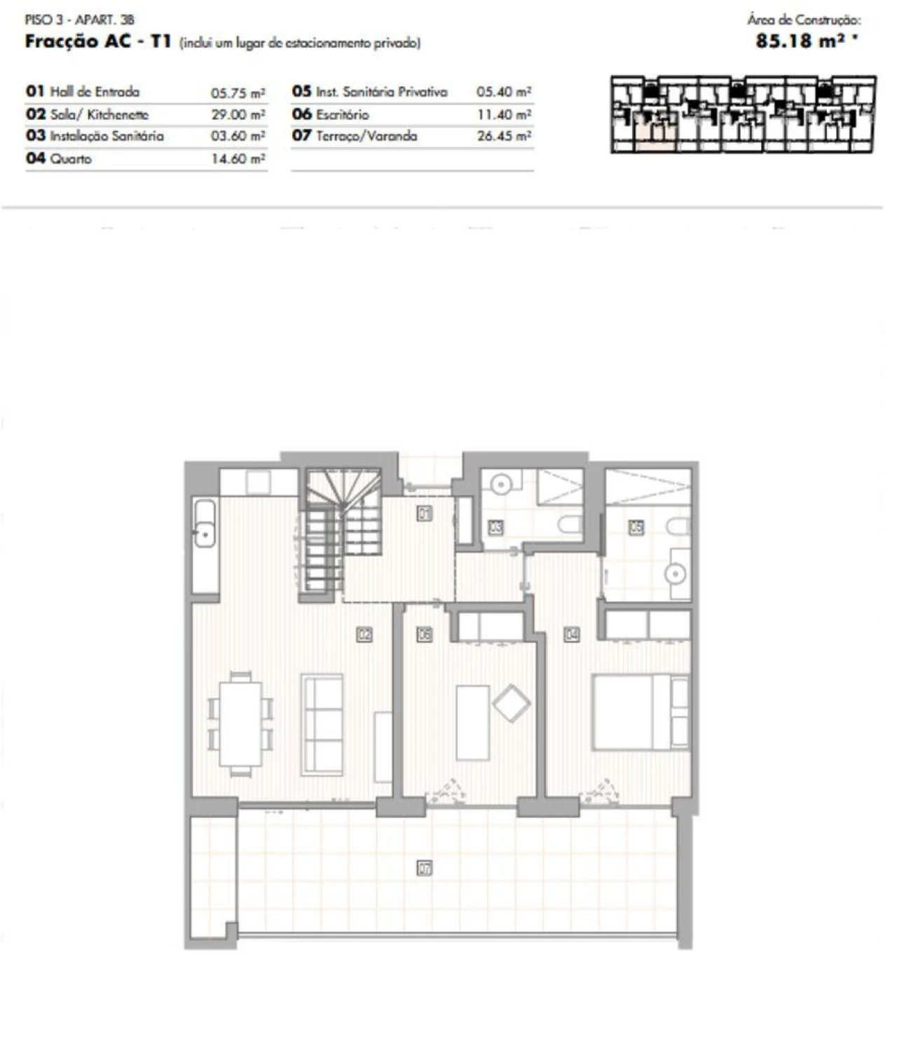 Apartamento T2 para Venda em Lagos (São Sebastião e Santa Maria) Foto 12