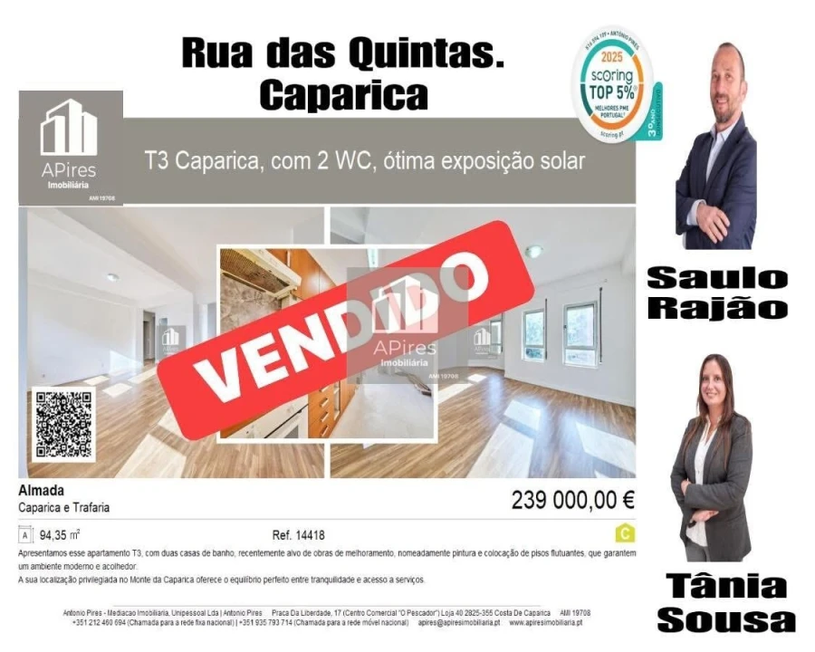 Apartamento T3 para Venda em Caparica e Trafaria Foto 1