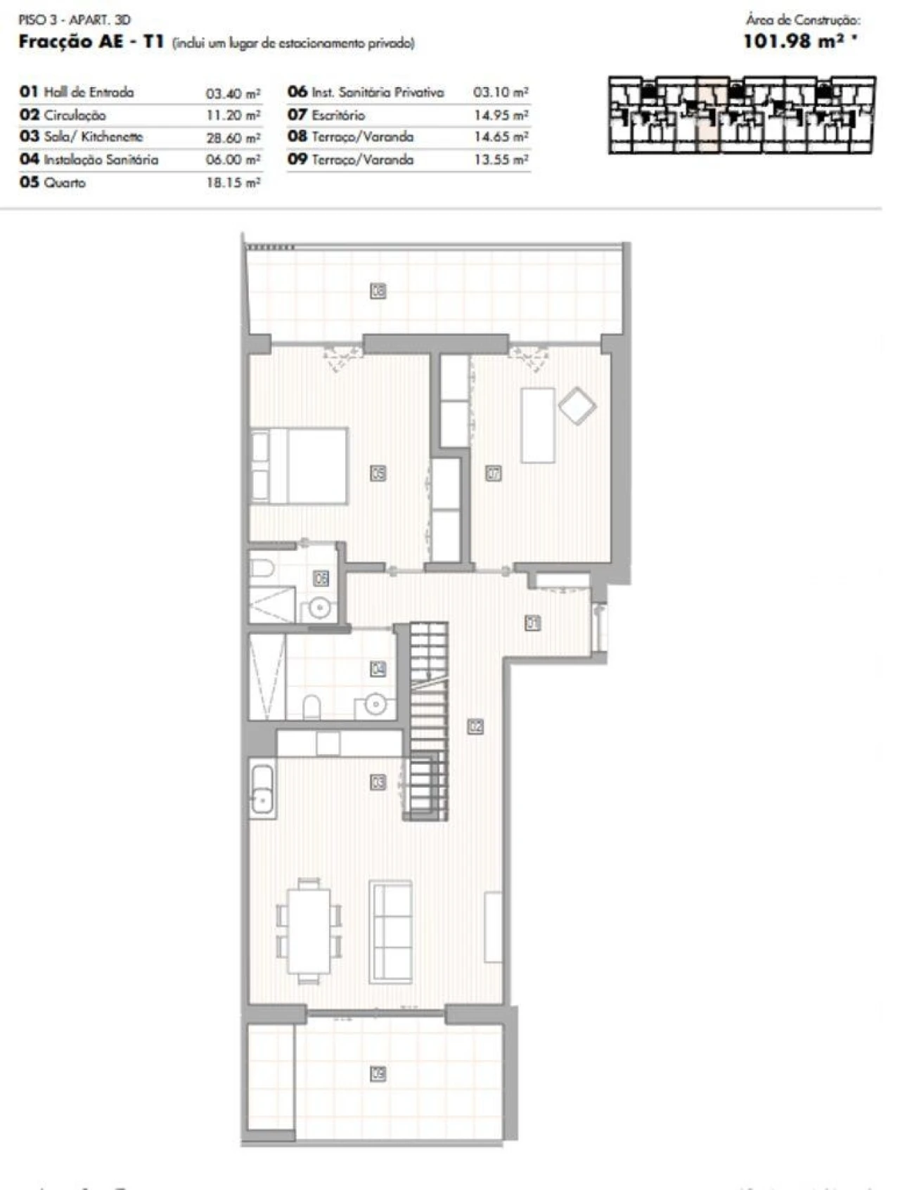 Apartamento T2 para Venda em Lagos (São Sebastião e Santa Maria) Foto 12