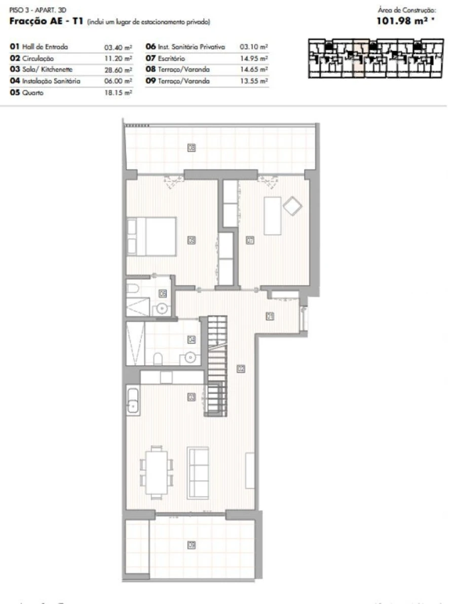 Apartamento T2 para Venda em Lagos (São Sebastião e Santa Maria) Foto 12