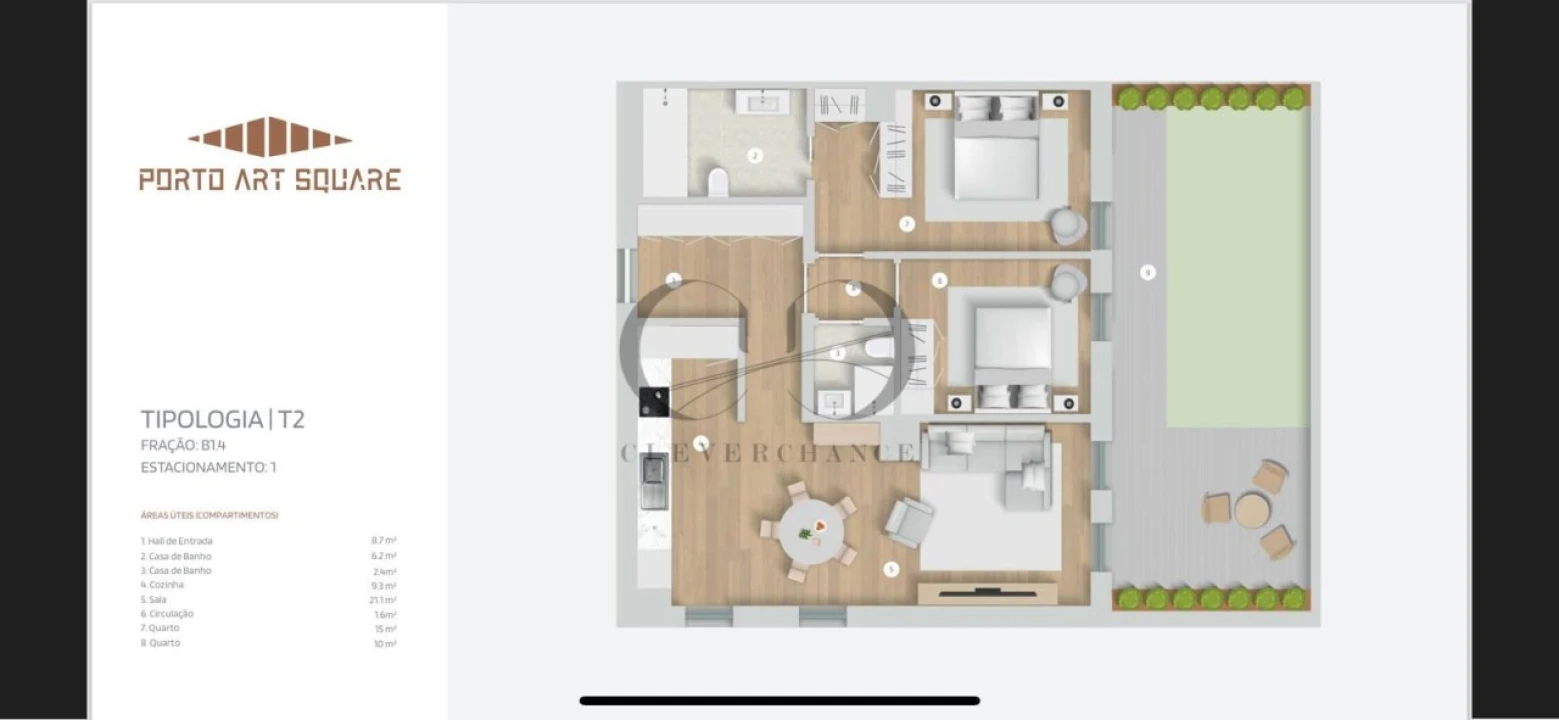 Apartamento T2 para Venda em Cedofeita, Santo Ildefonso, Sé, Miragaia, São Nicolau e Vitória Foto 9