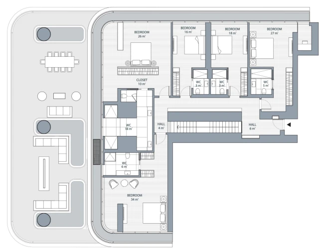 Apartamento T6 para Venda em Campolide Planta 2