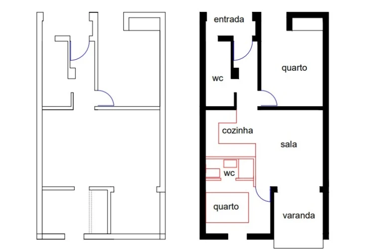 Apartamento T2 para Venda em Porches Planta 1