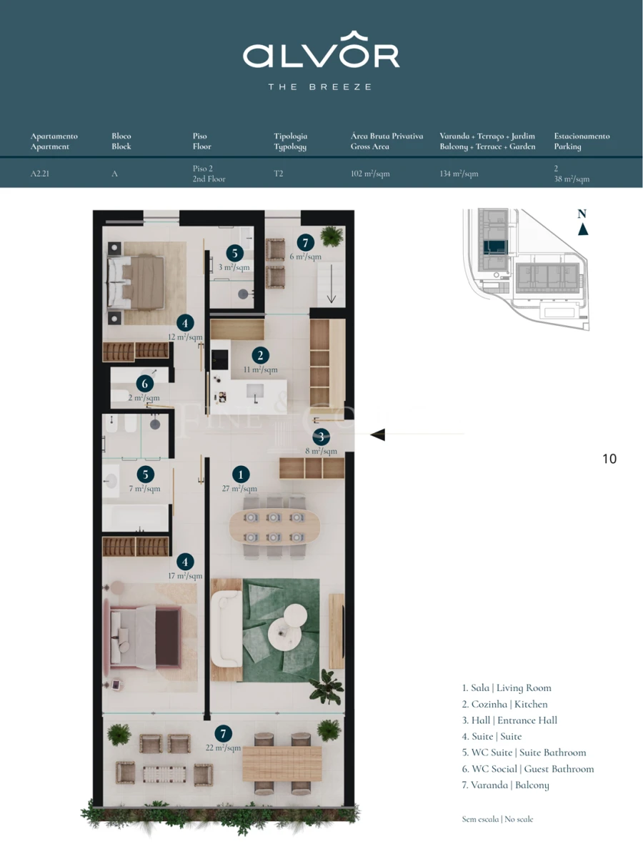 Apartamento T2 para Venda em Alvor Foto 13