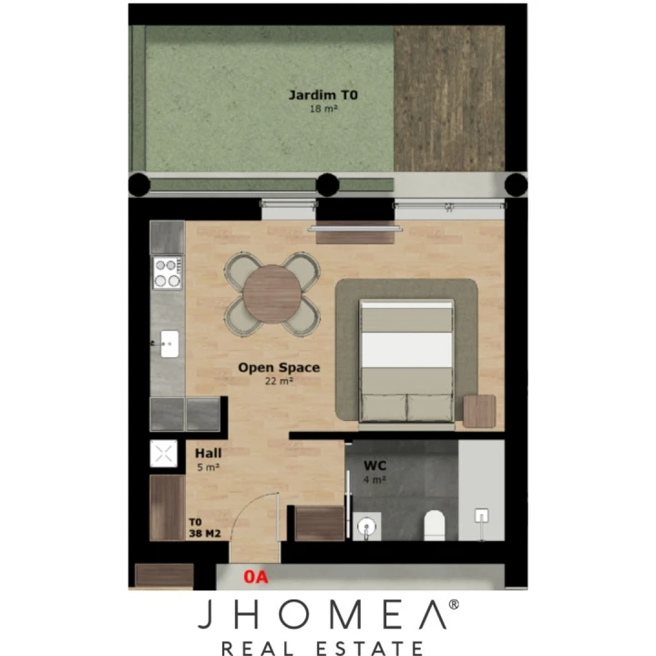 Apartamento T0 para Venda em Rio Tinto Planta 2