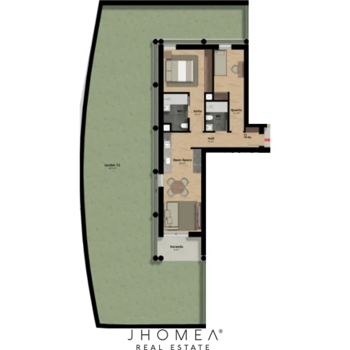 Apartamento T2 para Venda em Rio Tinto Planta 1