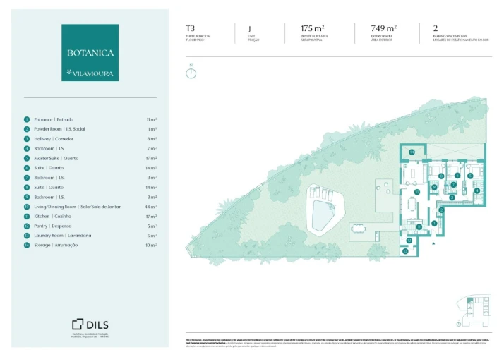 Apartamento T3 para Venda em Quarteira Planta 1