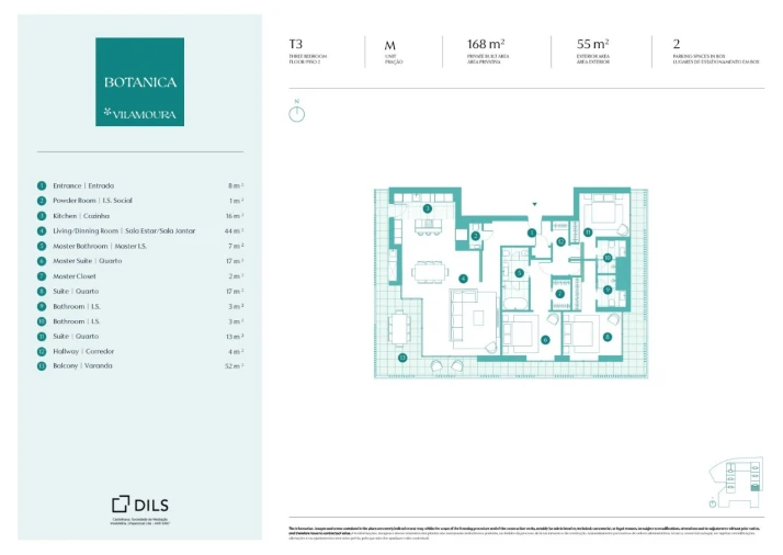 Apartamento T3 para Venda em Quarteira Planta 1