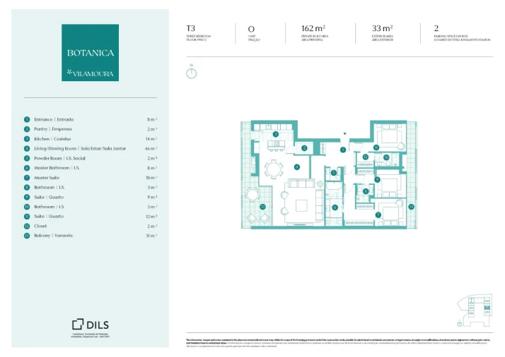 Apartamento T3 para Venda em Quarteira Planta 1