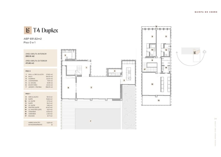 Apartamento T4 para Venda em Algés, Linda-A-Velha e Cruz Quebrada-Dafundo Planta 1