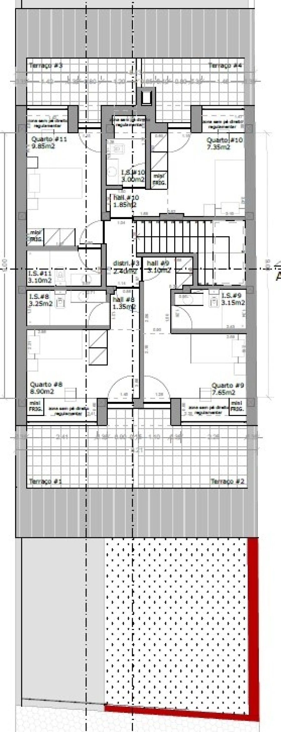 Moradia T11 para Venda em Aradas Planta 5