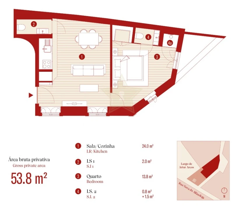 Apartamento T1 para Venda em Cedofeita, Santo Ildefonso, Sé, Miragaia, São Nicolau e Vitória Foto 6