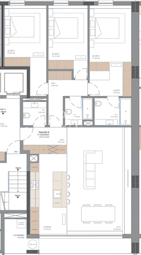 Apartamento T3 para Venda em Nogueira, Fraião e Lamaçães