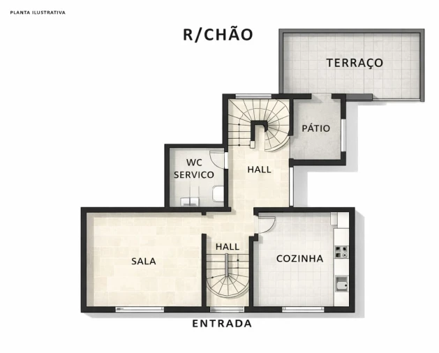 Moradia T2 para Venda em Rio Tinto Planta 1