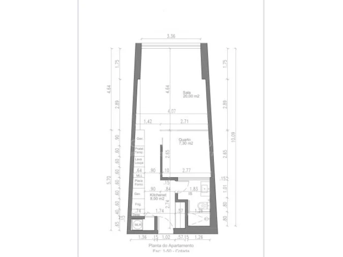 Apartamento T1 para Venda em Cascais e Estoril Planta 1