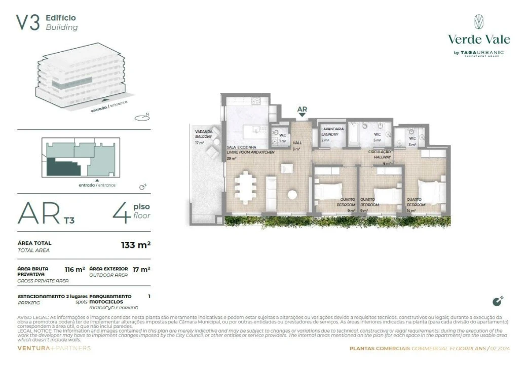 Apartamento T3 para Venda em Cidade da Maia Foto 24