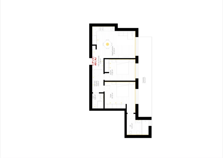 Apartamento T2 para Venda em Glória e Vera Cruz Planta 1