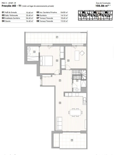 Apartamento T2 para Venda em Lagos (São Sebastião e Santa Maria)