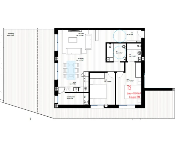 Apartamento T2 para Venda em Freamunde Planta 1