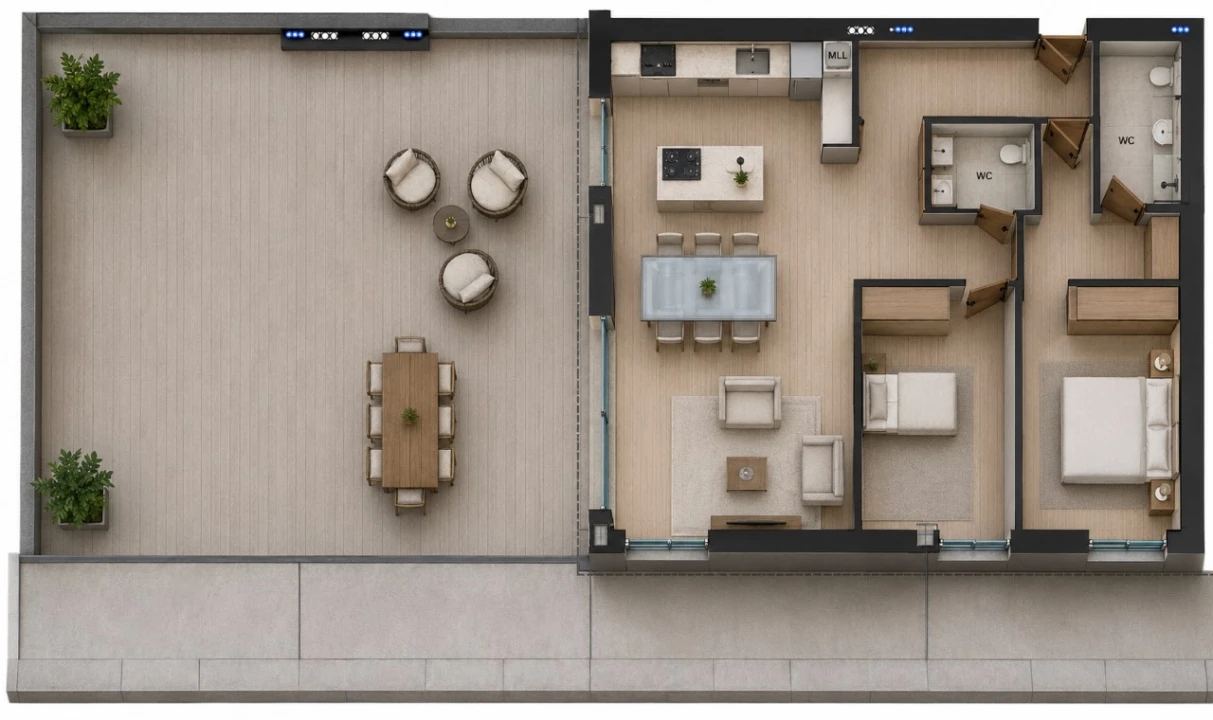 Apartamento T2 para Venda em Cristelos, Boim e Ordem Planta 2