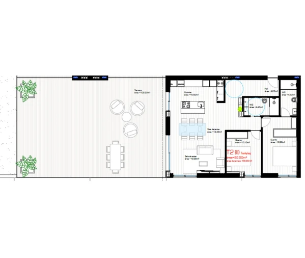 Apartamento T2 para Venda em Cristelos, Boim e Ordem Planta 1