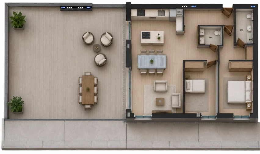 Apartamento T2 para Venda em Cristelos, Boim e Ordem Planta 2
