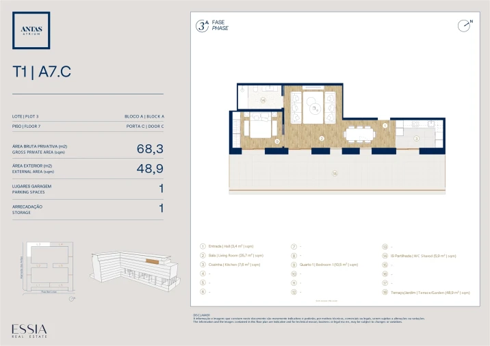 Apartamento T1 para Venda em Campanhã Planta 1
