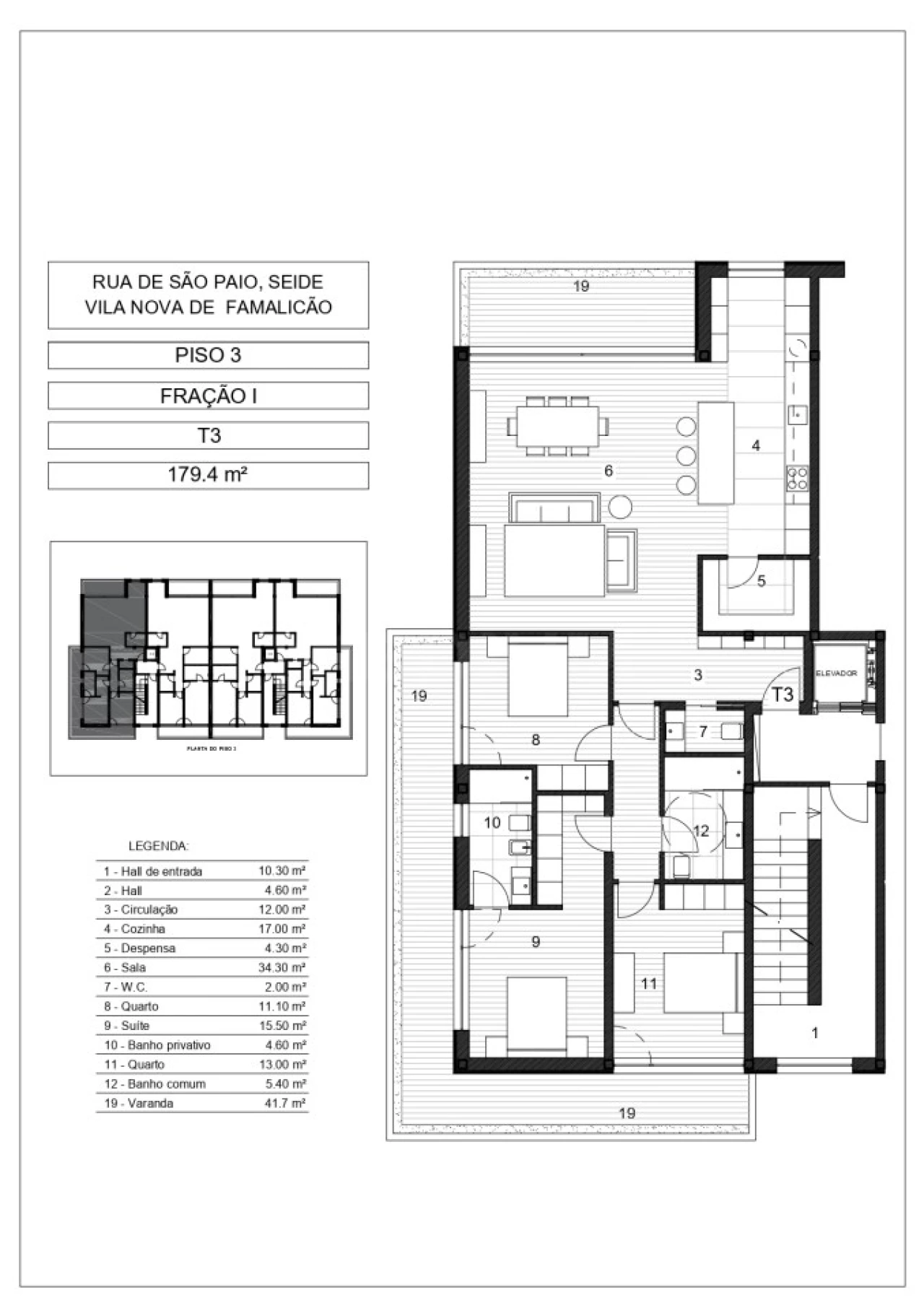 Apartamento T3 para Venda em Seide Foto 14