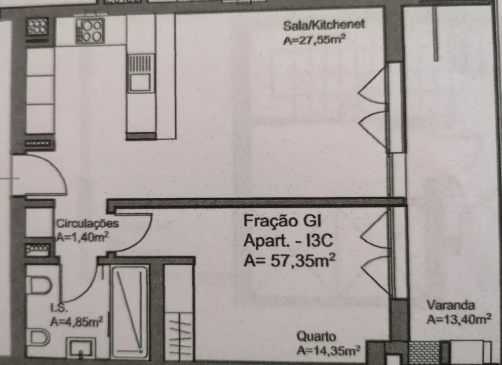 Apartamento T1 para Venda em Seixal, Arrentela e Aldeia de Paio Pires Planta 2