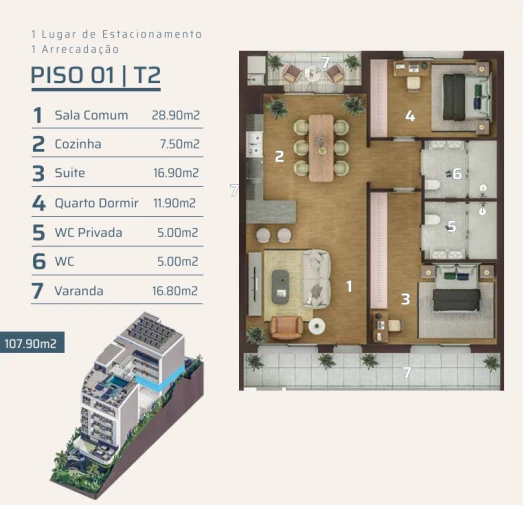 Apartamento T2 para Venda em Camara de Lobos Foto 19