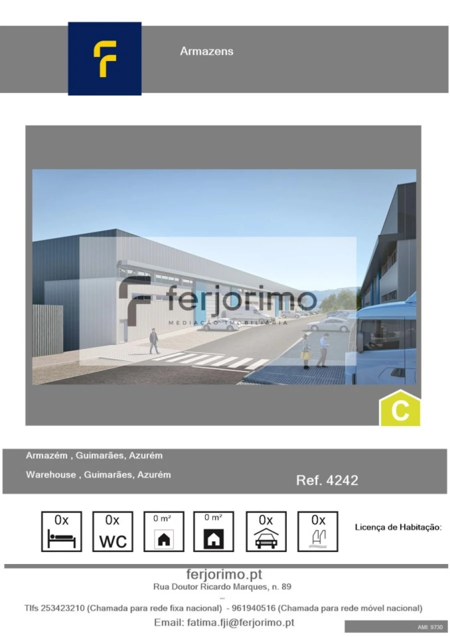 Armazém para Arrendamento em Azurem Foto 3
