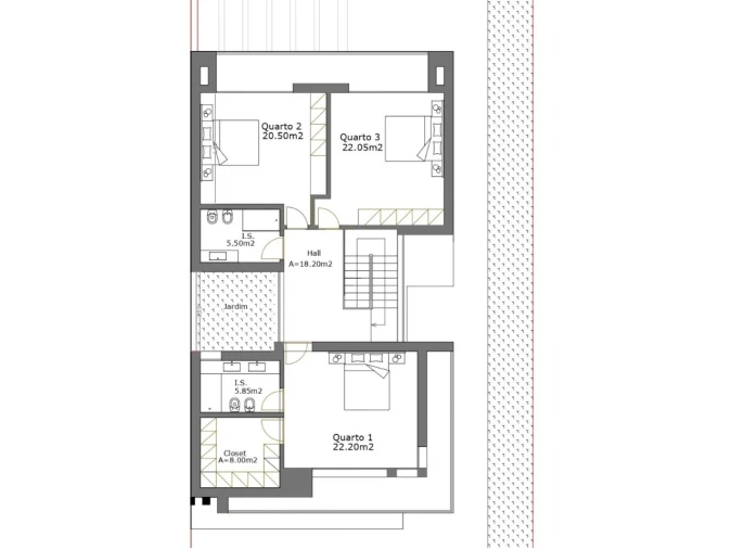 Moradia T3 para Venda em Santa Joana Planta 1
