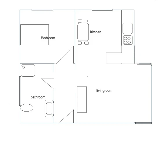 Apartamento T1 para Venda em Foz do Arelho Planta 1