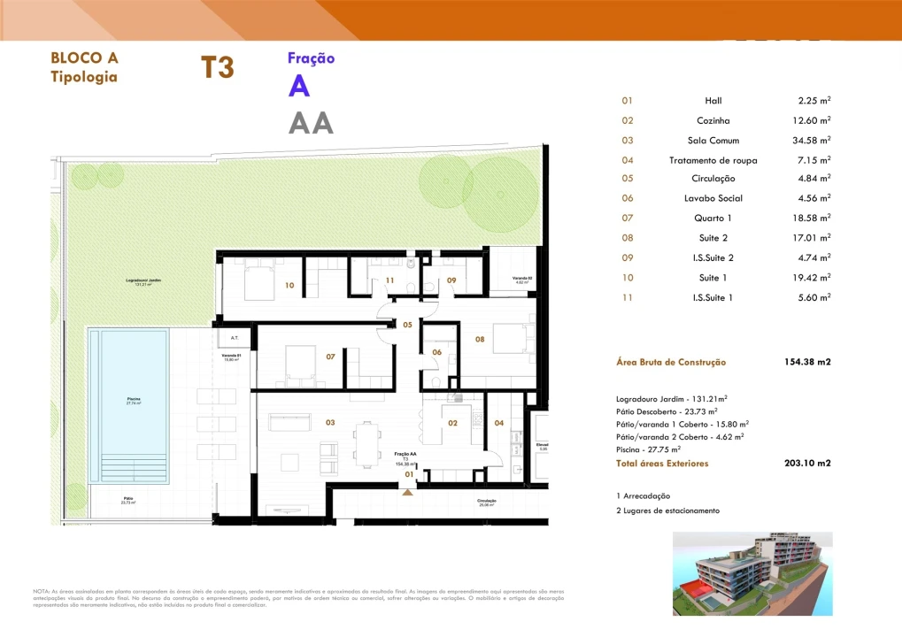 Apartamento T3 para Venda em Estreito de Camara de Lobos Foto 23