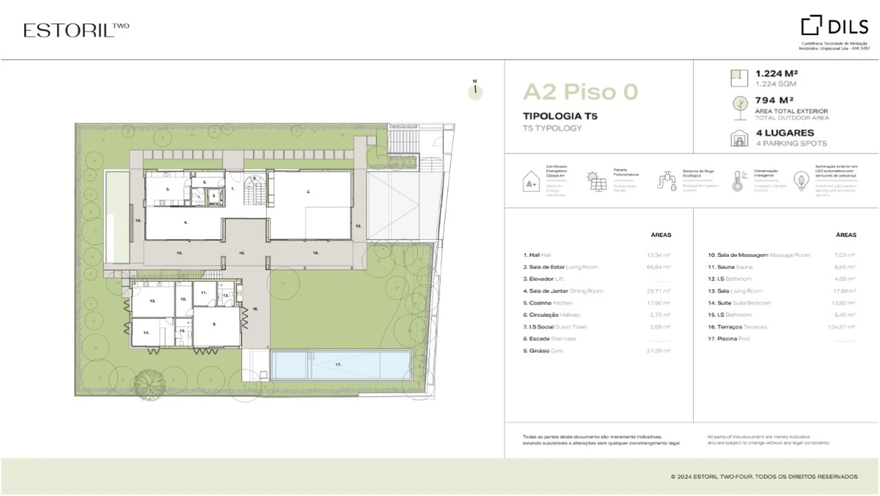 Moradia T5 para Venda em Cascais e Estoril Planta 3