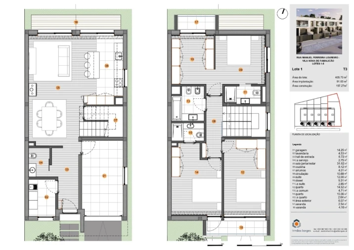 Moradia T3 para Venda em Brufe Planta 1