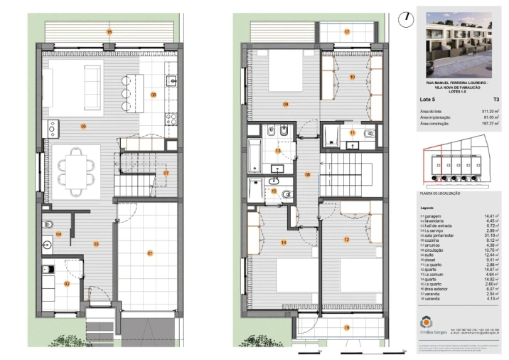 Moradia T3 para Venda em Brufe Planta 1