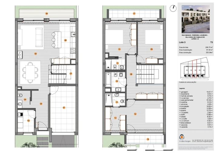 Moradia T3 para Venda em Brufe Planta 1