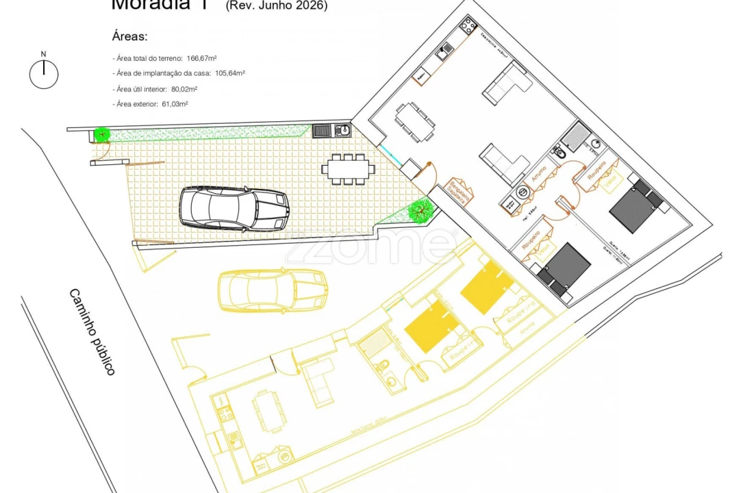 Moradia T2 para Venda em Vila Nova de Cerveira e Lovelhe Planta 2