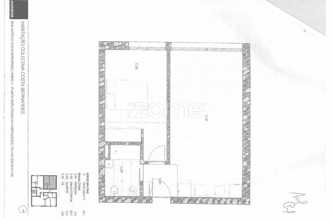 Apartamento T1 para Arrendamento em Santa Marinha e São Pedro da Afurada Foto 30