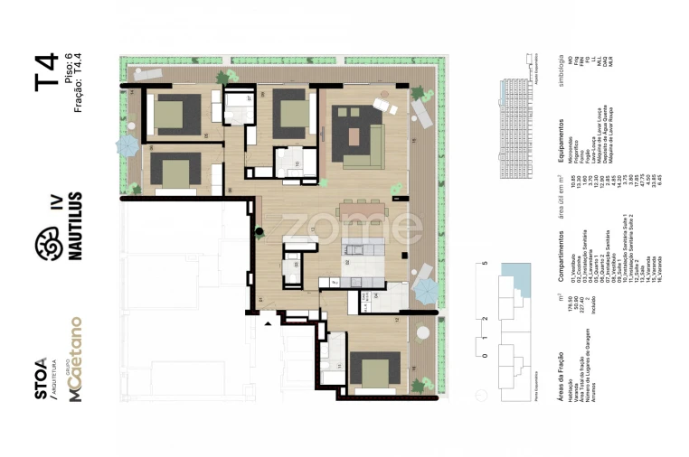 Apartamento T4 para Venda em Matosinhos e Leça da Palmeira Planta 1