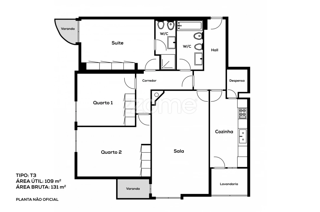 Apartamento T3 para Venda em São Vicente (Braga) Foto 30