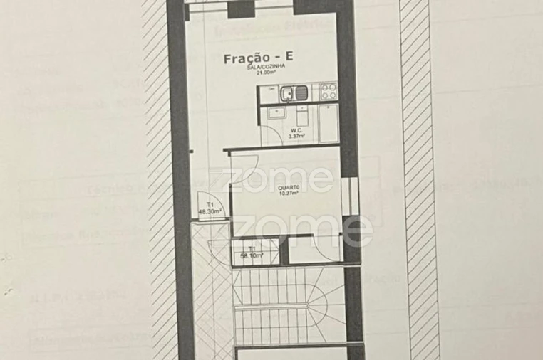 Apartamento T1 para Venda em Cedofeita, Santo Ildefonso, Sé, Miragaia, São Nicolau e Vitória Planta 1