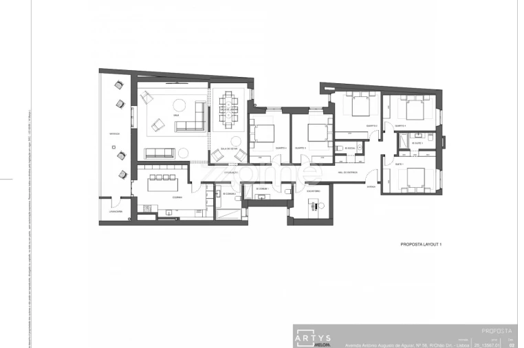 Apartamento T7 para Venda em Avenidas Novas Planta 2