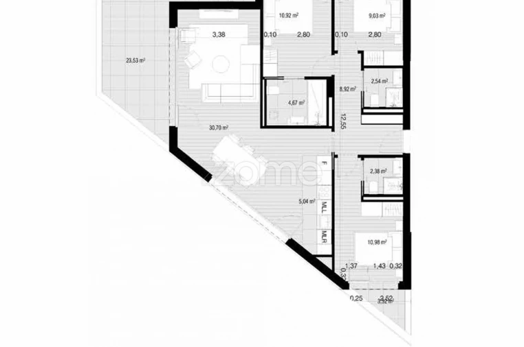 Apartamento T3 para Venda em Buarcos Planta 1