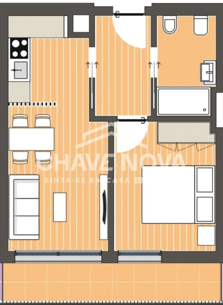 Apartamento T1 para Arrendamento em Arcozelo Foto 15