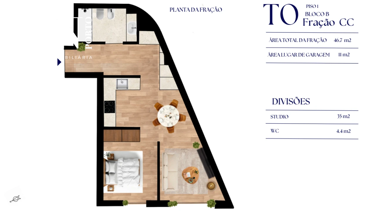 Apartamento T0 para Venda em Paranhos Foto 6