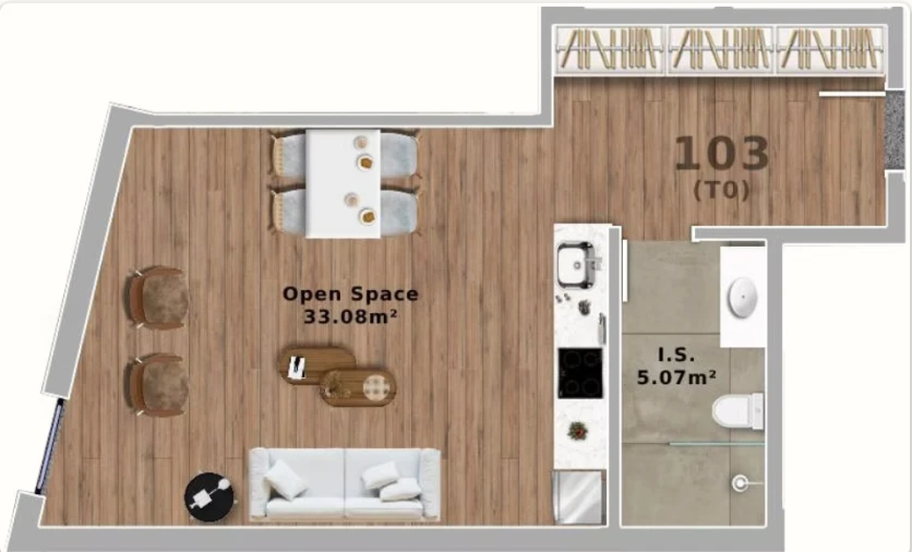 Apartamento T0 para Venda em Santa Marinha e São Pedro da Afurada Foto 18