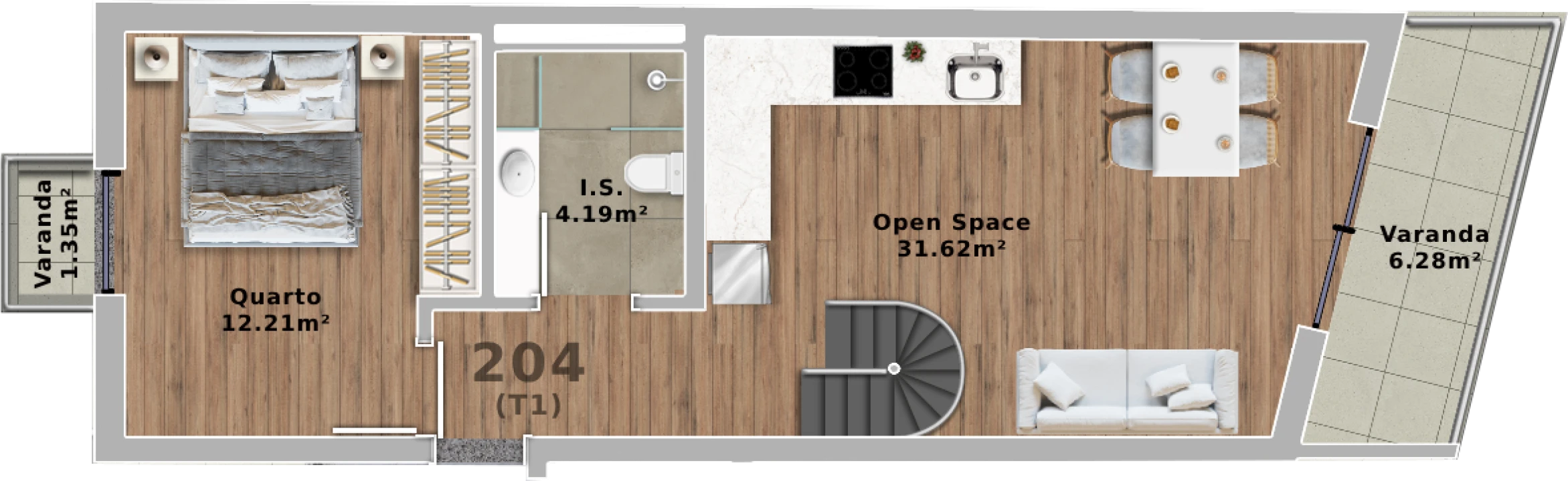 Apartamento T1 para Venda em Santa Marinha e São Pedro da Afurada Foto 21